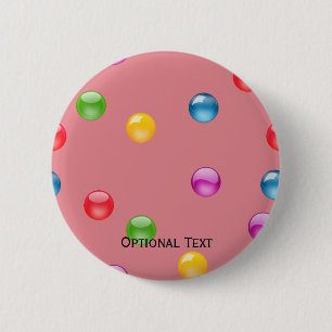 Multicolor Shiny Polkadot Confetti DIY Background 6 Cm Round Badge