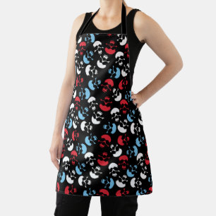 Multicolor Skull Pattern Apron