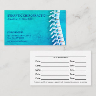 Multicolor Spine Art Chiropractic Appointment Card