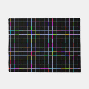 Multicolor Square Lined Pattern Doormat