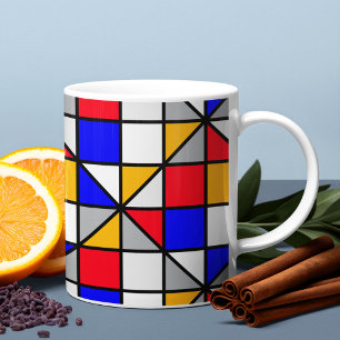 Multicolor Squares Geometric Pattern Coffee Mug