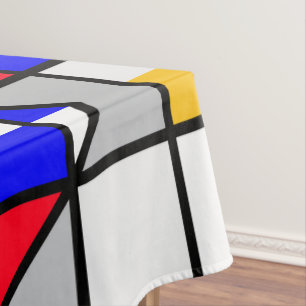 Multicolor Squares Geometric Pattern Tablecloth