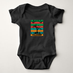 Multicolor Stripe Cemetery with Bats and Tree Baby Bodysuit