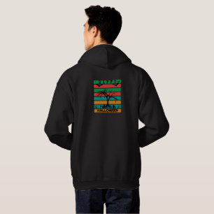  Multicolor Stripe Cemetery with Bats and Tree  Hoodie