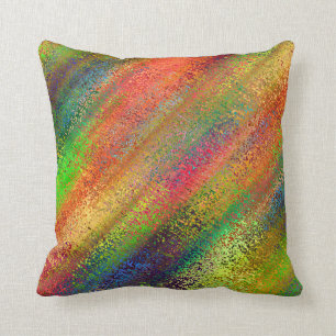 Multicolor stripe cushion