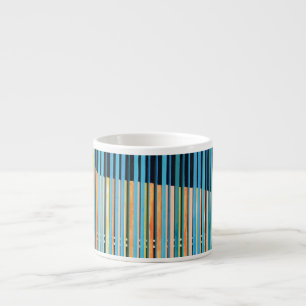 Multicolor Stripe Design Espresso Cup