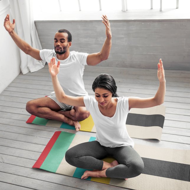 Multicolor Stripe Stripes Yoga Mat (Creator Uploaded)