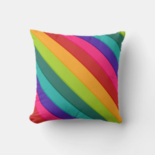 Multicolor Striped Cushion