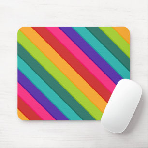 Multicolor Striped Mouse Mat