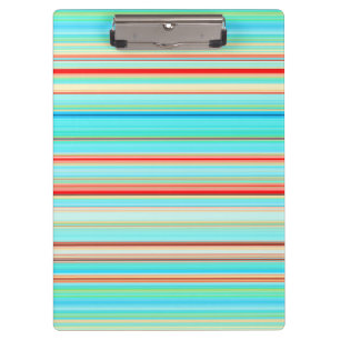 Multicolor Striped Pattern Clipboard