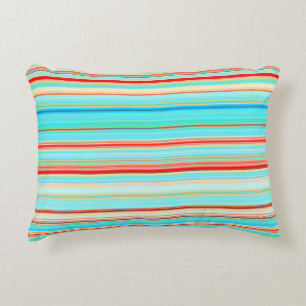 Multicolor Striped Pattern Decorative Cushion
