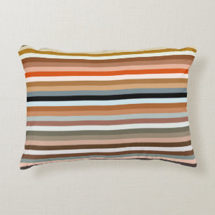 Multicolor Striped Pattern Decorative Cushion