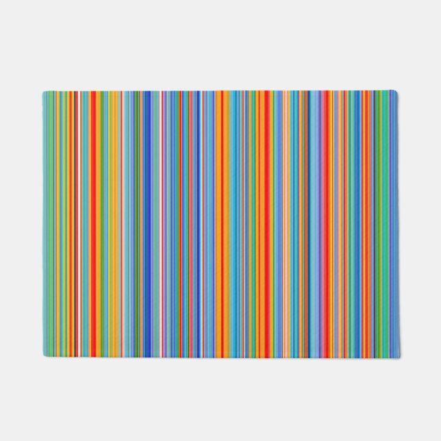 Multicolor Striped Pattern Doormat (Front)