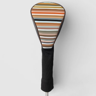 Multicolor Striped Pattern Golf Head Cover