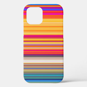Multicolor Striped Pattern iPhone 12 Case