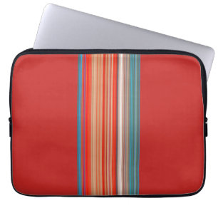 Multicolor Striped Pattern Laptop Sleeve