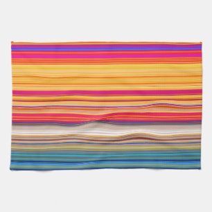 Multicolor Striped Pattern Tea Towel