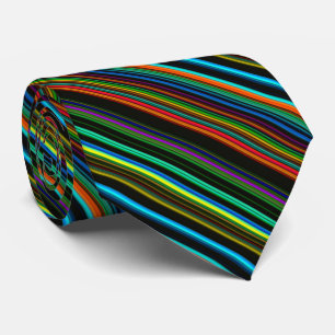 Multicolor Striped Pattern Tie