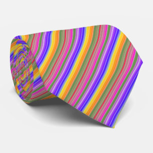 Multicolor Striped Pattern Tie