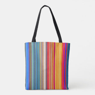 Multicolor Striped Pattern Tote Bag