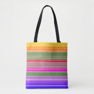 Multicolor Striped Pattern Tote Bag