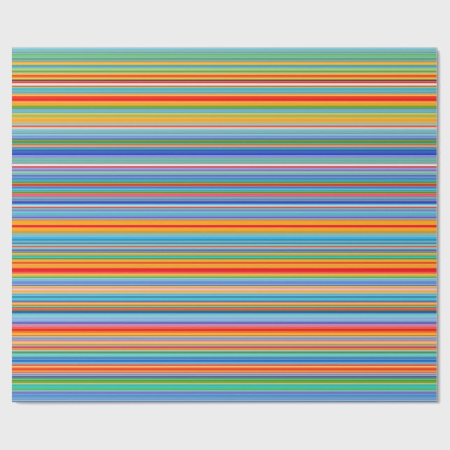 Multicolor Striped Pattern Wrapping Paper (Flat)