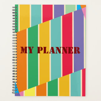 Multicolor striped Planner (Notebook).