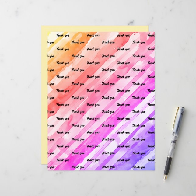 Multicolor stripes SCV 1da Thank you (Front/Back In Situ)