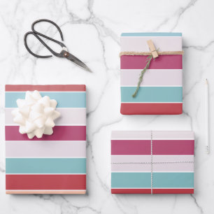 Multicolor Stripes Wrapping Paper Sheet