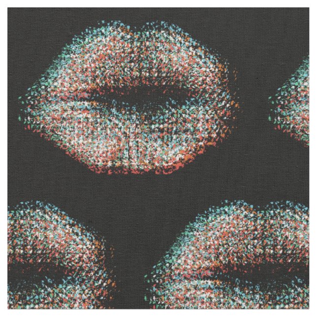 Multicolor Stylish Lips #5 Fabric (Close Up)