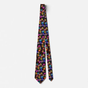 Multicolor Sugar Skull Tie