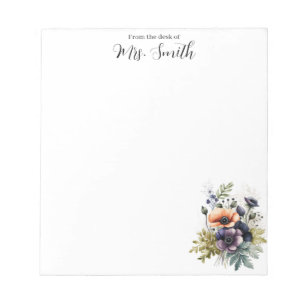 Multicolor Sweet Floral Teacher Notepad
