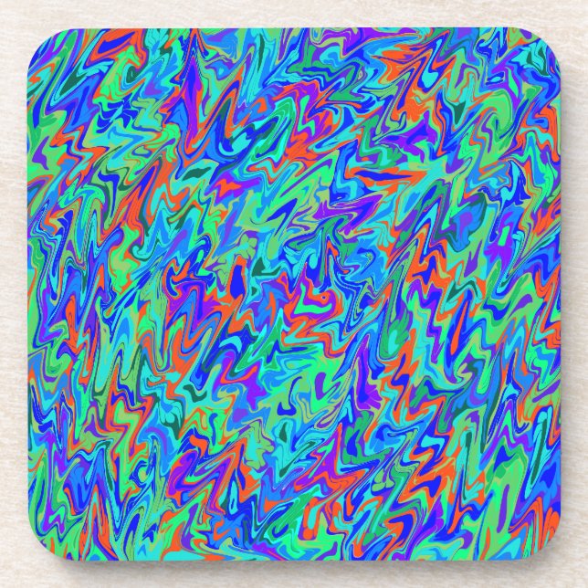 Multicolor Swirl Coaster (Front)