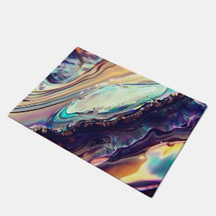 Multicolor Swirling Stripes of Igneous Rock Doormat