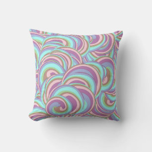 Multicolor Swirls Pattern Cushion