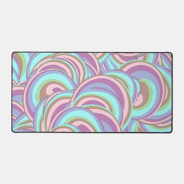 Multicolor Swirls Pattern Desk Mat (Front)