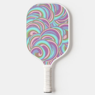 Multicolor Swirls Pattern Pickleball Paddle