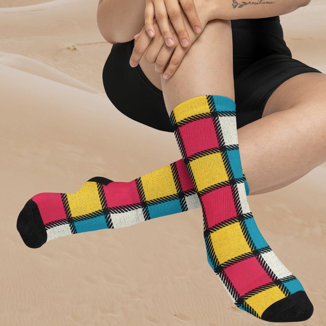Multicolor Tartan Pattern Socks (Creator Uploaded)