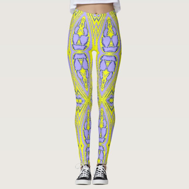 Multicolor texture "Ratti_Creative_Arts" Leggings  (Front)