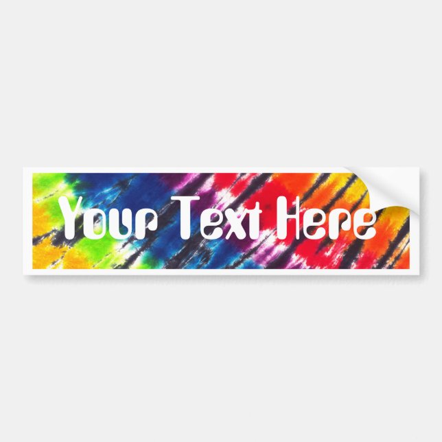 Multicolor Tie-Dye Bumper Sticker (Front)