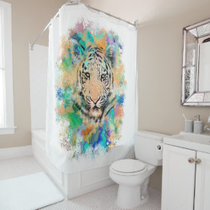Multicolor Tiger 3 Shower Curtain