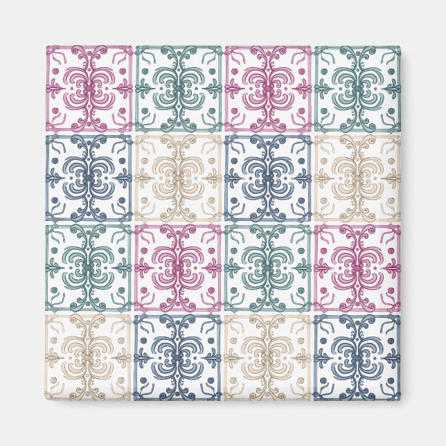 Multicolor Tiles Magnet (Front)