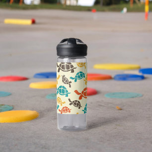 Multicolor Tortoise Water Bottle