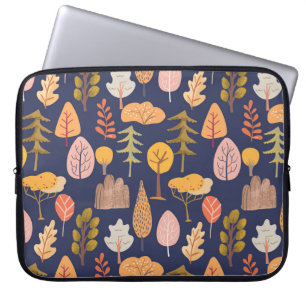 Multicolor Trees: Mid Autumn Vintage Laptop Sleeve