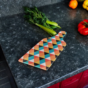 Multicolor Triangle Pattern Cutting Board