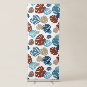 Multicolor Tropical Leaves 11 Retractable Banner