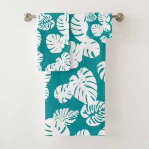 Multicolor Tropical Leaves 3 Bath Towel Set