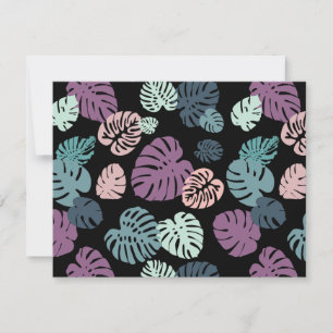 Multicolor Tropical Leaves 5 Card
