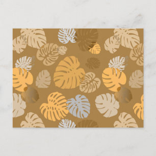 Multicolor Tropical Leaves 6 Postcard