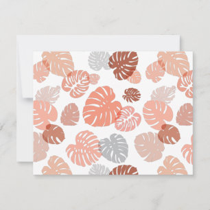 Multicolor Tropical Leaves 9 Card